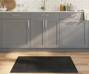 vidaXL Covor dreptunghiular, negru, 70x100 cm, bambus