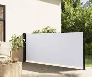 vidaXL Copertina laterală retractabilă, alb, 120x500 cm