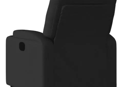 Fotoliu rabatabil electric, negru, material textil - 5/5