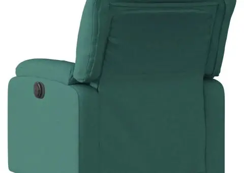 Fotoliu electric rabatabil cu ridicare, verde închis, textil - 5/5