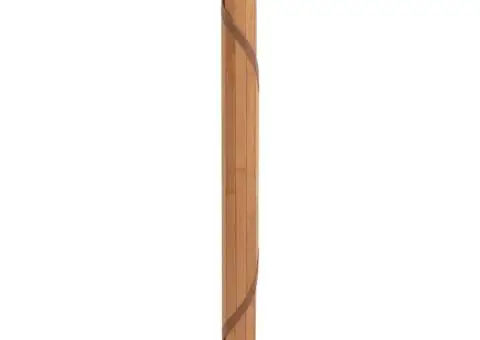 Covor rotund, negru, 80 cm, bambus - 3/5