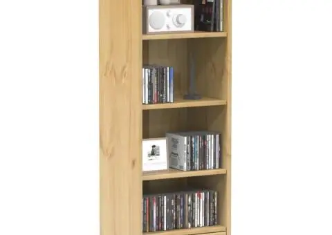 Dulap de CD-uri „Corona”, 40x30x110 cm, lemn masiv de pin - 1/5