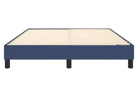 Cadru de pat fără saltea, albastru, 140x200 cm, textil - 5/5