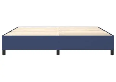 Cadru de pat fără saltea, albastru, 200x200 cm, textil - 5/5