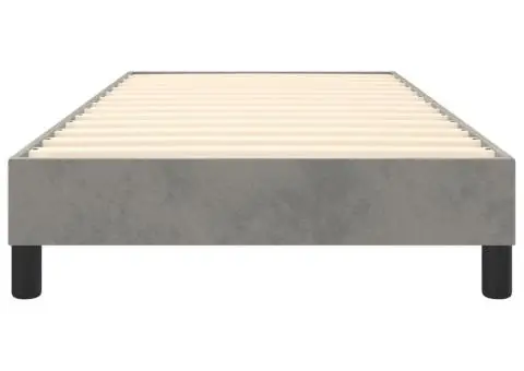 Cadru de pat fără saltea, gri deschis, 100x200 cm, catifea - 5/5