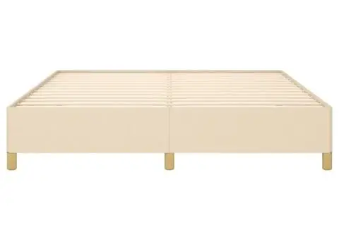 Cadru de pat fără saltea, crem, 160x200 cm, textil - 5/5