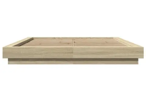 Cadru de pat, stejar sonoma, 160x200 cm, lemn prelucrat - 4/5