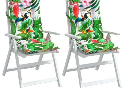 Perne de scaun spătar înalt, 2 buc., multicolor, textil oxford - 4/5