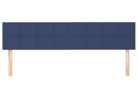 Tăblii de pat, 2 buc, albastru, 90x5x78/88 cm, textil - 3/5