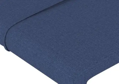 Tăblii de pat, 2 buc, albastru, 90x5x78/88 cm, textil - 4/5