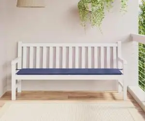 vidaXL Pernă de bancă de grădină bleumarin, 180x50x4 cm, textil oxford