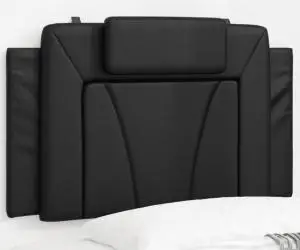 vidaXL Pernă pentru tăblie pat, negru, 80 cm, piele artificială