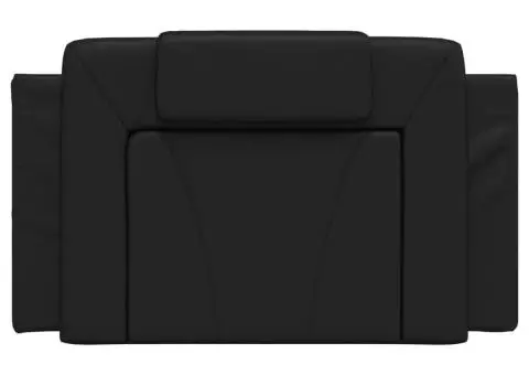 Pernă pentru tăblie pat, negru, 80 cm, piele artificială - 5/5