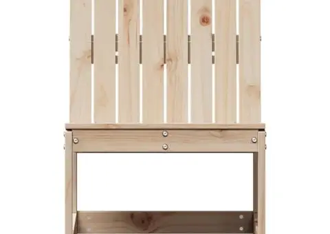 Scaun de grădină, 50,5x55x77 cm, lemn masiv de pin - 4/5