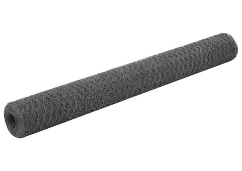 Plasă de sârmă găini, gri, 25 x 1,2 m, oțel cu înveliș PVC - 1/4