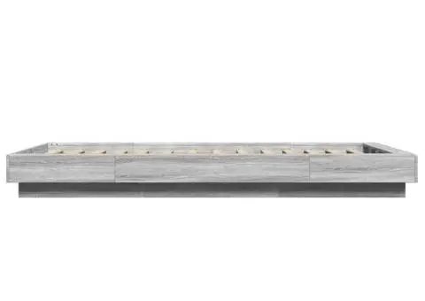 Cadru de pat, gri sonoma, 75x190 cm, lemn prelucrat - 5/5