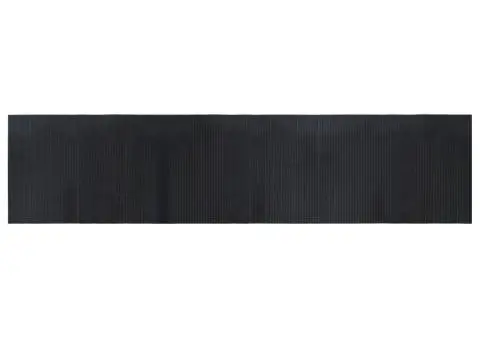 Covor dreptunghiular, negru, 70x300 cm, bambus - 2/5