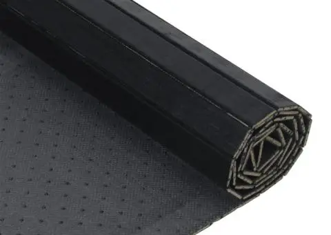 Covor dreptunghiular, negru, 70x300 cm, bambus - 5/5