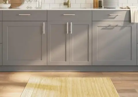 Covor dreptunghiular, natural deschis, 80x100 cm, bambus - 1/5