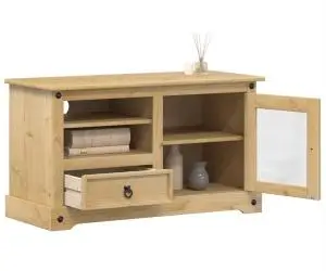 vidaXL Dulap TV „Corona”, 100x45x58 cm, lemn masiv de pin