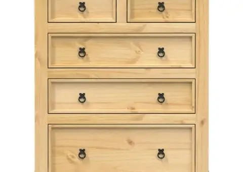 Dulap cu sertare „Corona”, 92x48x114 cm, lemn masiv de pin - 4/5