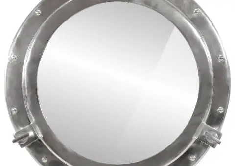 Oglindă hubloul de pus pe perete Ø50 cm Aluminiu și Sticlă - 2/5