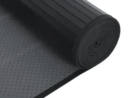 Covor dreptunghiular, negru, 60x300 cm, bambus - 5/5