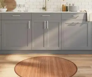 vidaXL Covor rotund, natural, 100 cm, bambus