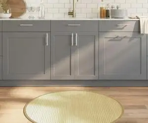 vidaXL Covor rotund, natural deschis, 100 cm, bambus
