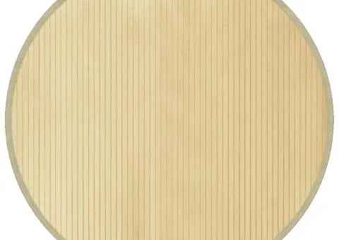 Covor rotund, natural deschis, 100 cm, bambus - 2/5