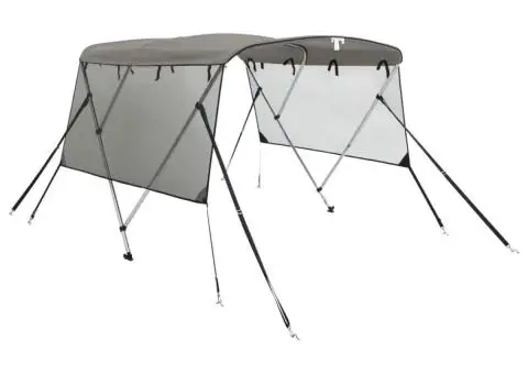 Parasolar Bimini 3 arcuri pereți din plasă 183x(154-167)x137 cm - 2/5