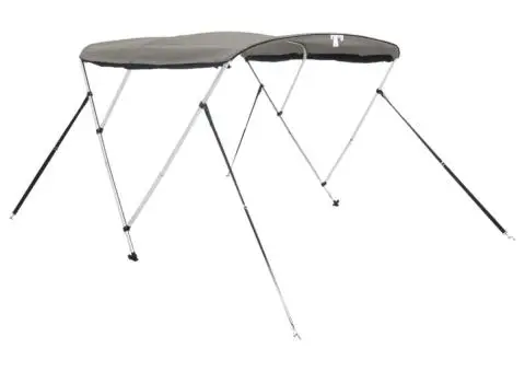 Parasolar Bimini 3 arcuri pereți din plasă 183x(154-167)x137 cm - 3/5