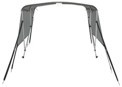 Parasolar Bimini 3 arcuri pereți din plasă 183x(154-167)x137 cm - 4/5