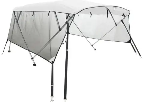 Parasolar Bimini 4 arcuri pereți din plasă 243x(185-198)x137 cm - 2/5