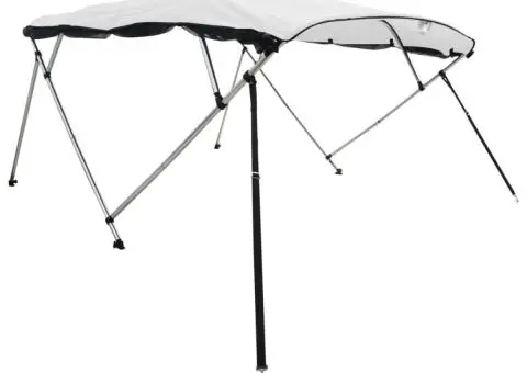 Parasolar Bimini 4 arcuri pereți plasă 243x(230-244)x137 cm - 3/5
