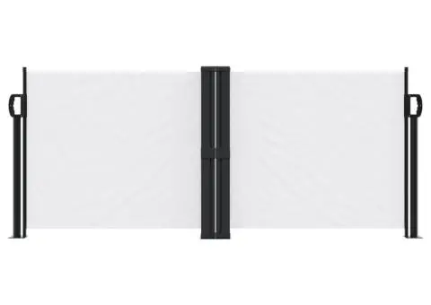 Copertină laterală retractabilă, alb, 100 x 1000 cm - 3/5