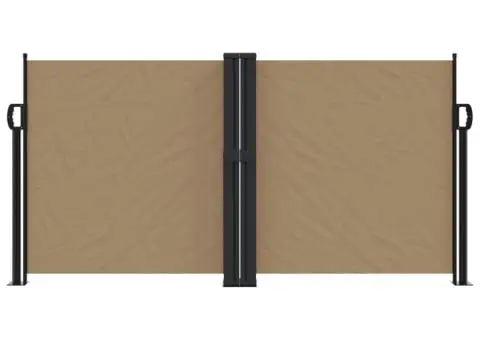 Copertină laterală retractabilă, gri taupe, 120 x 1000 cm - 3/5