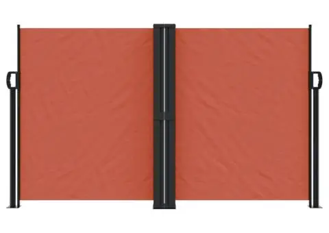 Copertină laterală retractabilă, cărămiziu, 140 x 1000 cm - 3/5