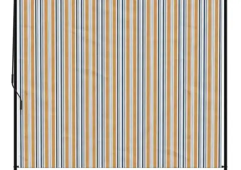 Jaluzea rulou de exterior, galben/alb, 150x270 cm țesătură/oțel - 3/5