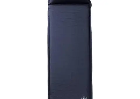 Saltea de camping auto-gonflabilă, cu pernă, 1 persoană, gri - 2/5