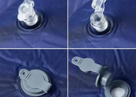 Saltea de camping auto-gonflabilă cu pernă 1 persoană bleumarin - 4/5