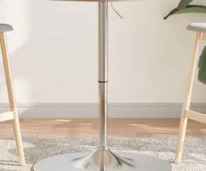 vidaXL Masă de bar Ø60x90,5 cm din lemn masiv de stejar