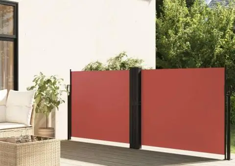 Copertină laterală retractabilă, teracotă, 100 x 600 cm - 1/5
