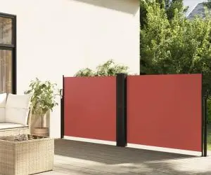vidaXL Copertină laterală retractabilă, teracotă, 100 x 600 cm