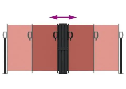 Copertină laterală retractabilă, teracotă, 100 x 600 cm - 5/5