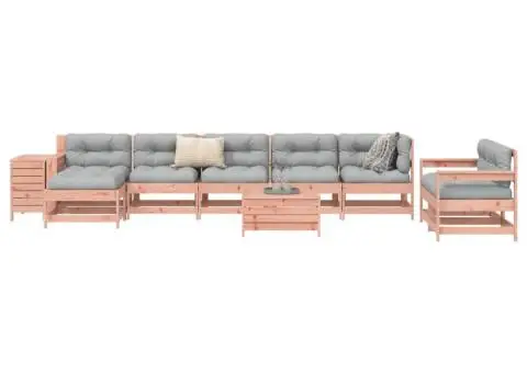 Set canapele grădină, 10 piese, lemn masiv brad douglas - 1/5
