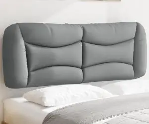 vidaXL Pernă tăblie de pat, gri deschis, 120 cm, material textil