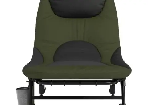 Pat de pescuit, picioare reglabile tălpi de noroi pliabil verde - 3/5