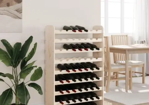 Suport de vinuri, 72,5x25x111,5 cm, lemn masiv de pin - 3/5
