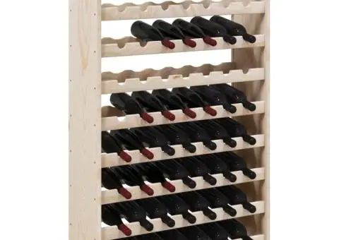 Suport de vinuri, 72,5x25x111,5 cm, lemn masiv de pin - 4/5